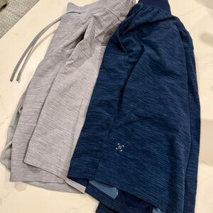 lululemon athletica Gray and Navy Athletic Shorts